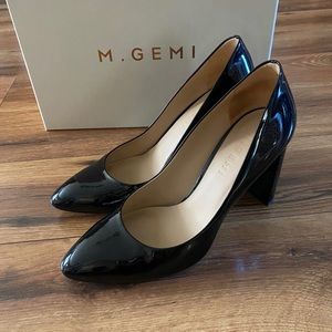 M. Gemi black patent heels